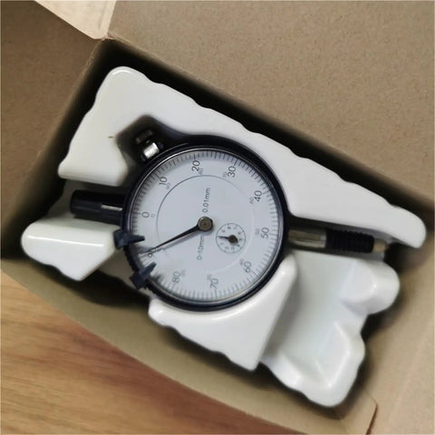 Digital Caliper, Dial Indicator 0-10mm Bore Gauge, for DIY/Household with white casing in a box displaying measurements.
