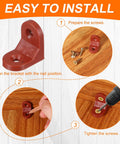Instructions showing installation of Built Solid 20 Pack Plastic L Brackets Gray Corner Supports For Shelves And Drawers.