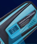 Close-up of Heavy Duty Portable Rechargeable Hydraulic Cable Crimper Quickly Crushes Copper And Aluminum Terminal Connectors Fast With Dual Lithium Battery Packs For Daily Trade Grind.