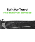 Beast Adjustable Golf Club With Steel Travel Shaft 8 Loft Settings in carry bag on white background