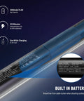 Close-up of Handheld TL60 RGB Tube Light 20W Full Color LED Video Wand With App 2 4G DMX Control showing battery details.