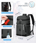 22L Waterproof Insulated Cooler Backpack For Beach, Hiking, Camping And Travel with adjustable straps and bottle opener