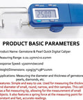 Digital Thickness Gauge 0-25mm, Electronic Vernier Caliper displaying 25.00mm measurement for precision in gemstones and DIY.