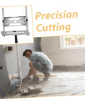 Heavy Duty Adjustable Cutting Machine Support Frame With Edge Guide Positioner for a tradesperson cutting wood accurately.