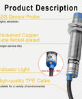 Inductive Proximity Sensor Switch M12 Non Shield Type With 4mm Sensing Distance Normally Open NO 2 Wire 10 To 30 VDC 200 mA