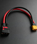 Super Cool Xt60s Male To Qs8 Female Charging Wire Cord For Rc Cars And Quadcopters With Thick Silicone Insulation For High Current Power Systems Available In Short Long And Extra Long Lengths, 25cm adapter with red and black wires.