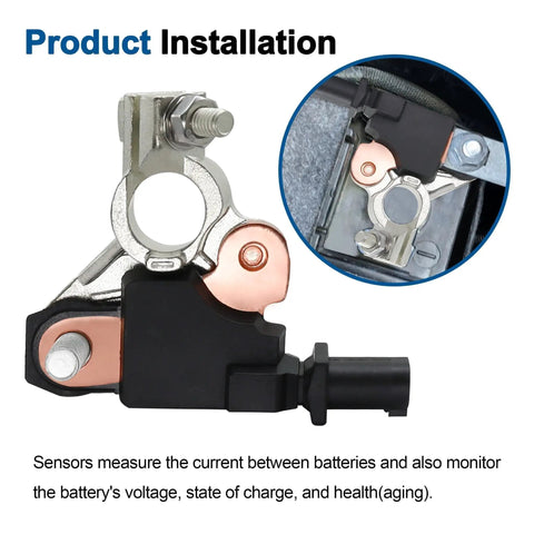 Premium Heavy Duty Battery Current Sensor Replaces 4692269AI AG AH for Chrysler Jeep Dodge installation image showing current flow sensor.