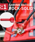 Close-up of red Heat Shrink Tubing Kit With Adhesive Lined Marine Resistant Pro Grade Three To One Shrink Ratio on battery cables