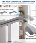 Built Tough Toilet Safety Rails For Seniors With No Wobble Stability and Wide Anti Slip Base For Tile Or Hardwood Floors Straightforward Setup Handicap Support Frame with adjustable foam grips.