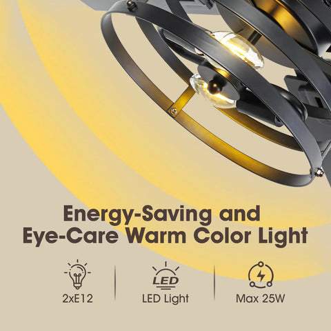 52 Inch Premium Farmhouse Ceiling Fan With Warm Ambient Glow Reversible Dual Finish Blades Buttery Smooth Six Speed Dc Motor Wireless Remote close-up of warm LED light.