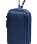 Rugged Protective Case For Bosch GLM100-23 100ft Laser Measure With Backlit Display, Lightweight Yet Tough, Semi Hard Shell Guards Against Drops And Scratches, Keeps Your Laser Measure Safe And Organized On The Job. Blue PEVA semi-hard shell case with carabiner clip
