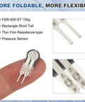 Thin Film Pressure Sensor Pad 30g To 10kg Range FSR 400 ST Flexible Force Sensor on a fingertip, close-up