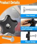 Two Pack Handle Knobs With Screws Bolts And Washers Replacement Kit For Snow Blowers And Lawn Mowers Compatible With Models 92 2260