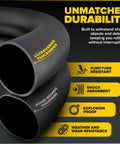 Close-up of butyl rubber bike tube showing Ultraverse thickness, emphasizing unmatched durability and puncture resistance.