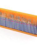 Diamond Engraving Bits Set 30 Pieces For Stone Carving Rotary Tool Burrs with Sphere, Cylinder, Bullet, Needle Tips in Orange Case