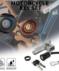 Durable Motorcycle Ignition Switch Replacement For Off Road Electric Bikes And E Bikes Easy Start Button shown in aluminum set