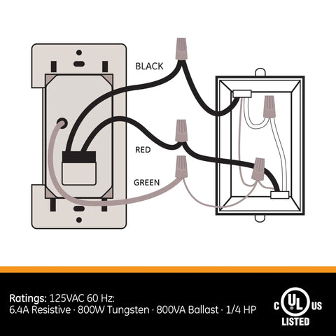 Push Button In Wall Countdown Timer Switch No Neutral Required Easy Install wiring diagram with black, red, green wires