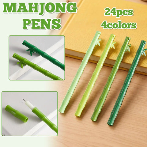 Majiang Themed Gift Set With Panda Bamboo Sticky Notes And Pens 24 Self Adhesive Notepads In White And Green Chinoiserie Design