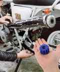 Hot LIFKOME Blue Mini Bike Chain Tensioner Roller Pulley Guide For Dirt Pit Motorcycle Adjuster Kit Fast Easy Install Heavy Duty 10mm, blue gear roller on hand