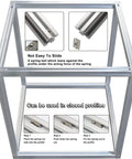 Drop In T Nut Set For Aluminum Extrusion 20 Pcs M6 Thread Spring Nuts installation diagram in 20 series frame with instructions