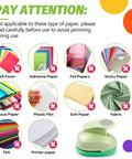 2 Inch Circle Hole Punch For Paper Crafts And Scrapbooking DIY No Jam Paper Guide with non-compatible materials shown