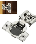 Home Expert satin-nickel concealed cabinet hinge with 1/2-inch overlay and soft-close