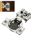 Two Pack Half Inch Overlay Soft Close Cabinet Hinges Satin Nickel Concealed Hinges With 3D Self Closing Built In POM Damper