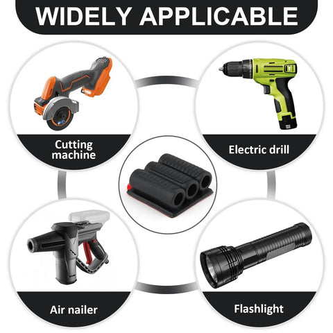 Side Mount Drill Bit Holder Holster With Heavy Duty Adhesive widely applicable on power tools like drills and cutters.