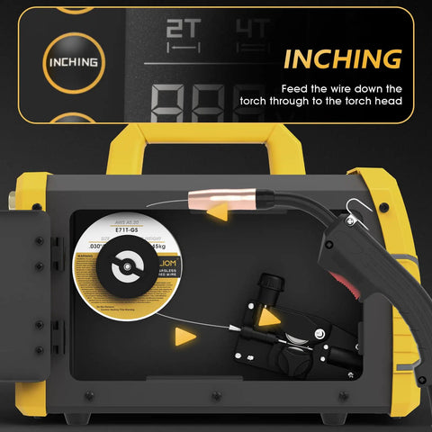 Ultimate 160A MIG Welder Kit for Professionals and Hobbyists showing wire feed mechanism and controls for precision welding.