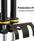 Dual Barbell Wall Rack For Garage Gym With Protective Padding showing anti-slip and anti-scratch pad details