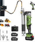 Beefed Up Cordless Electric Grease Gun With 2x4.0Ah Batteries, 12000 PSI high flow, 39.4 in. hose, for cars, trucks, tractors, excavators