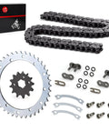 Heavy Duty O Ring Drive Chain And Drive Sprockets Kit For Warrior 350 YFM350X ATV 1989 2004 Gray Includes 520 O Ring Chain 40T Rear Sprocket And 13T Front Sprocket Replacement