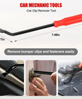 Car clip remover tool from 26 Piece Car Tool Kit With Long Reach J Hook Magnetic Pickup Tool Light And Air Wedge For Interior Trim Removal