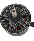 Close-up of 900Kv Brushless Drone Motor for Multirotors with 3 to 6S battery, 9 to 11 inch propeller, outer rotor design.