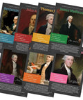 Seven Founding Fathers Classroom Poster Set for K 12, 12 x 18 Inch Social Studies Learning Materials, Made in USA, showing all seven portraits