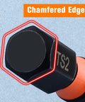 Impact Magnetic Phillips Bit Set, 25 Pc, 1 Inch Bits With One Quarter Inch Hex Shank, S2 Steel, showing chamfered edge detail