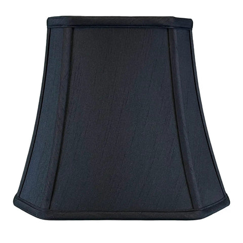 Dope Square Cut Corner Bell Lamp Shade 5 X 10 X 8.75 Black With Gold Lining 2 Pack Silk Type Shantung Or Linen Standard Spider Fitter Brass Washer Ready To Shine
