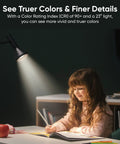 Child reading under Must Have LED Floor Lamp For Living Room, Bedroom, And Office With Remote, App Control, and Timer, 23° beam.