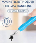 All In One Doorbell Screwdriver Replacement Kit With Double Ended Torx T6 T15 And 20 Security Screws For Battery Change And WiFi Password Reset Fits All Video Doorbell Models Easy Install And Secure Removal with magnetic bit holder in use