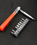Compact 4.37 Inch Mini Ratchet Screwdriver With 36 Tooth Reversible Drive Slim Handle Precision Tool and bits