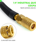 1/4 Inch Industrial Quick Coupler for Built Like A Tank 1/4 Inch By 50 Feet Reinforced Polyurethane Air Compressor Hose.