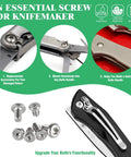 121 Piece 304 Stainless Steel Pocket Blade Knife Handle Screws Assortment Set Including M2 And M2.5 Machine Screws EDC Folding Hilt Fasteners Knifemakers Rivets For DIY Repair Torx Driver Included