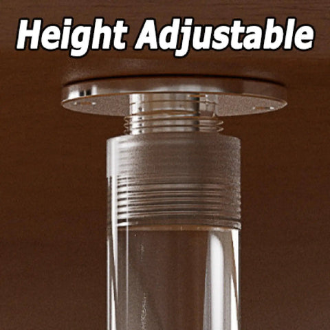 Adjustable Transparent Acrylic Furniture Legs Set for Cabinets, Coffee Tables, End Tables, and Beds, dampproof, close-up view