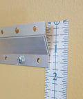 Heavy Duty Z Clip French Cleat System 18 Inch 10 Pairs Beefy Wall Mount Kit close-up with ruler showing size and dimensions.