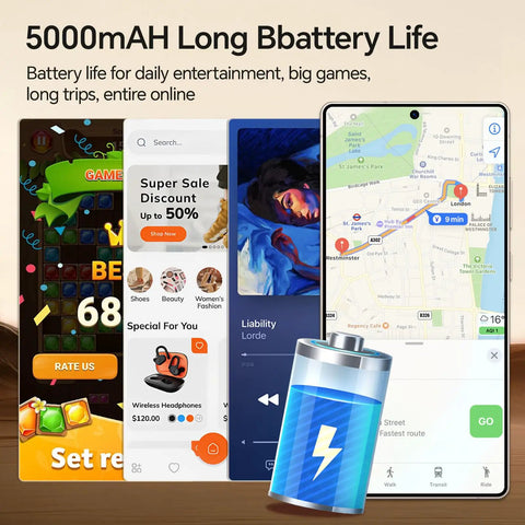 Image showcasing the 5000mAH long battery life of a Stacked Unlocked Android Smartphone Going Hard On Snapdragon 888.