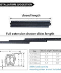 Built Tough Heavy Duty Undermount Drawer Slides 32 Inch Full Extension Ball Bearing Bottom Mounted Concealed Rails