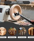 RUITOOL Bowl Sander with dual-bearing head and metal handle used on a wood lathe for bowls