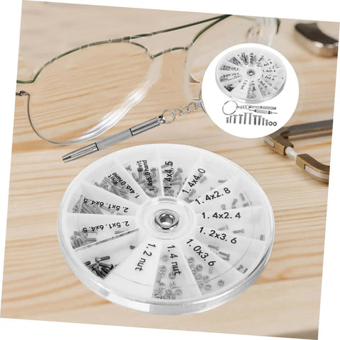 Two Pack Eyeglass Repair Kit With Screws And Screwdriver In A Grab And Go Compact Storage Case For Quick Glasses Sunglasses Watches Repairs.