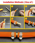 Installation guide for Three Eighths Inch Brass Hose Barb Splicer Mender Fittings With Six Stainless Steel Pipe Clamps