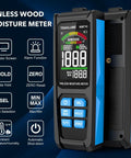 Pinless Wood Moisture Tester for Firewood and Home Projects, Fast Moisture Meter With Easy Readout, Detects Wood Wetness and Leaks, Handy Home Improvement Tool, front view